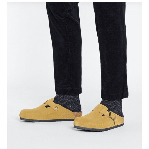 Birkenstock Clogs Boston Unisex Cork Brown Suede Embossed Comfy EU 39 US 8 New - Picture 6 of 9